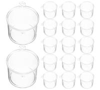 Beaupretty Mini Tasse à Mousse en Plastique Transparent, 20 Pièces, Mini-verrines pour Maison de Poupée, Accessoire de Décoration Culinaire Miniature, Kit DIY pour Création de Desserts