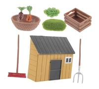 Beaupretty Miniature Farm Toy Set Plastic Miniature Tools and Vegetable Models Realistic Farm Landscape Props for Mini House Garden Decor and Micro Landscape Accessories