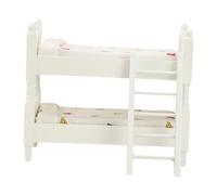 Beaupretty Miniature Lit Superposé Modèle Mobilier de Maison Poupée Décor Chambre Fille Meuble Miniature Polyvalent