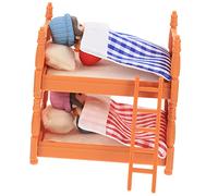 Beaupretty Miniature Lit Superposé pour Maison de Poupée Accessoire et Créatif avec Échelle Décor Chambre Mobilier Miniature pour Cabane et Scène de Jeu
