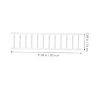Beaupretty Miniature Rampe Bois Blanche Piliers Accessoire Décoratif Écologique pour Meubles Miniatures et Jouets Garçon Fille Modèle Compact et pour Maison de Poupée