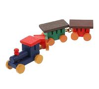Beaupretty Miniature Train Model Bois pour Maison de Poupées Traditionnel sans Bords Tranchants Décoration Adorable pour Garçon Fille et de Miniatures