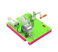 Beaupretty Modèle de Générateur Manuel DIY Éducatif Scientifique Électricité pour Garçon Fille Jeu Expérimental Pédagogique pour Développement des Compétences