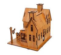 Beaupretty Modèle de Maison Bois Puzzle DIY Villa Éducative pour Garçon Fille et Décoration Intérieure