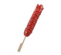 Beaupretty Modèle De Saucisse Simulé Hot Dog Photo Prop Modèle De Viande Réaliste Accessoires De Cuisine Faux Hot-Dog Brun en Bois