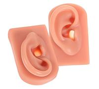 Beaupretty Modèle D'oreille Humaine En Silicone Lot De 2 Modèles D'oreilles Pour 'entraînement Au Perçage Modèle Pédagogique Réaliste Couleur Peau Profonde Gauche + Droite