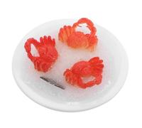 Beaupretty Modèle Réaliste de Plat de Fruits de Mer pour Décoration de Cuisine Accessoire de Photographie et Vitrine Éducative Effet Glacé Innovant