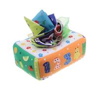 Beaupretty Montessori Boîte à Mouchoirs Sensorielle Garçon Fille Tissu Indéchirable Stimulation Auditive Crissante Apprentissage Chiffres et Lettres Éveil Précoce Cadeau Lavable pour Garçon