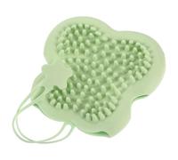 Beaupretty Moufles de Toilettage en Silicone Vert pour Chat et Petit Chien - Brosse Double Face Anti-Poils Morts et Massage - 34 X 14 X 3,5 Cm - Nettoyage Bain et Confortable