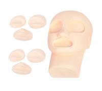 Beaupretty Moule De Tête Brodée Silicone Moule De Fausse Tête Pour Entraînement De Tatouage De Entraînement Détachable