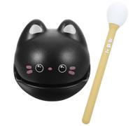 Beaupretty Musical à Percussion en Bois ABS de Chat Noir Relaxant de Bureau Anti-Stress Figurine Décorative pour Travail et Détente Instrument Sensoriel Éducatif