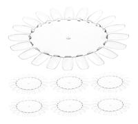 Beaupretty Nuancier De Vernis à Ongles Rond Transparent, 10 Pièces, 20 Motifs Pour Salons De Manucure Et Pédicure, Support Plastique 13x11 Cm