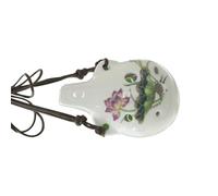 Beaupretty Ocarina à 6 Trous pour Débutants en Bois, Tonalité Ac Médium, Motif Fleur Dorée, Instrument à Vent Pédagogique pour Garçon et Filles et Apprentissage Musical