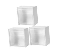 Beaupretty Organisateur Mural De Salle De Bain Pour -tiges Et Rouges à Lot De 3 Couleur Blanche En Matériau Robuste Rangement Pratique Économise De L'espace