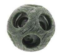 Beaupretty Ornement Sphérique en Pierre Naturelle Verte Rotation, Sphère Vintage Multilayer pour Décoration de Salon et Bureau, Sculpture Décorative Élégante