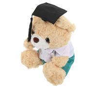 Beaupretty Ours en Peluche Médecin Peluche Docteur 1 Pièce Taille Moyenne Couleur Marron Clair Vêtement Vert Présent pour Étudiants en Médecine Décoratif
