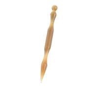 Beaupretty Outil de Massage Point de Pression Corne de Bœuf Naturelle Stylo Dacupuncture Auriculaire Double Tête Portable pour Réflexologie et Thérapie des Méridiens
