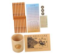 Beaupretty Outils de Divination Traditionnels Bambou avec Pot Compact Bâtons de Fortune Lisses et Précis pour Jeu Astrologie et Tirage Chinois Kit Portable et Léger pour Apprentissage et