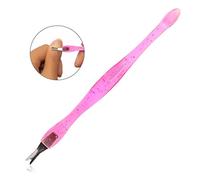 Beaupretty Outils De Pédicure Inoxydable Poussoir à Cuticules Et Fourche Pour Enlever Peau Morte Et Callosités Design Ergonomique Rose