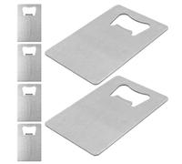 Beaupretty Ouvre-bouteilles Portable en Acier Inoxydable Lot de 6 Forme Carte de Crédit Effet Décoratif pour Bouteilles de Bière Usage Quotidien et Restaurants