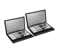 Beaupretty Palette de Maquillage Magnétique Vide 8 Compartiments Noir Mat, Boîtier Compact en Plastique et Aluminium, Mini Palette Vide pour Fard à Paupières, Blush et Gloss,