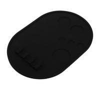 Beaupretty palette de maquillage plateau de fondation doublures de bac à peinture Pad le nettoyant de pinceau de maquillage porte-pinceaux de palette aquarelle Gel de silice Black