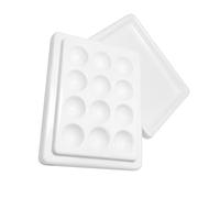 Beaupretty Palette De Mélange En Céramique À 12 Compartiments Avec Couvercle Pour Nail Art Pour Professionnels Et Débutants