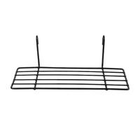 Beaupretty Panier Étagère à Grille Murale Crochet 25x10cm en Fer Noir | Support Emboîtable et Empilable, Rangement sous Étagère, Cuisine, Garde-manger, Buanderie, Placards