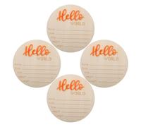 Beaupretty Panneau Annonce De Naissance Plaque Circulaire Bois Avec Prénom Décoration Pour Maternité Shower Accessoire Photo Souvenir Garçon Fille