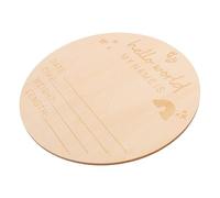 Beaupretty Panneau D’annonce de Naissance en Bois Rond 14,7 Cm, Accessoire Mixte pour Bébé Fille ou Garçon, Tableau Souvenir pour Photo Premier Jour, Décoration Chambre Bébé, Annonce Hôpital