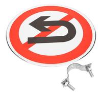 Beaupretty Panneau Réfléchissant D’interdiction Demi-tour en Métal, Résistant aux Intempéries, Taille Standard, Signalisation Routière pour Allée Privée, Panneau de Sécurité Solide