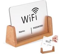 Beaupretty Panneau Wi-fi en Acrylique Élégant Rappel du Mot de Passe, Affichage Clair et Support de Table pour Faciliter L'accès Réseau Wi-fi