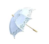 Beaupretty Parasol Dentelle Élégant pour Mariage Accessoire Décoratif de Photographie pour Mariée et Demoiselles Poignée Blanche Diamètre