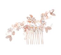 Beaupretty Peigne à Cheveux De Pour Mariée Accessoire De Coiffure Doré Barrette Pour Mariage Et Événements Spéciaux Pièces De Cheveux Raffinées