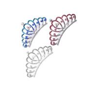 Beaupretty Peigne Couronne Pour Filles 3 Bandeaux Multicolores Pour Enfants Coiffe En Cristal Coiffe En Diamant Tendance Pour Fêtes Et Bals De Fin Dannée