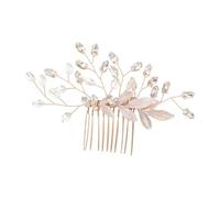 Beaupretty Peigne De Mariée Peignes à Cheveux Pour Femmes Accessoires De Cheveux De Mariage Pour Femmes Côté De Cheveux De Demoiselle D'honneur Peigne Coiffes En Strass Doré Alliage De Zinc
