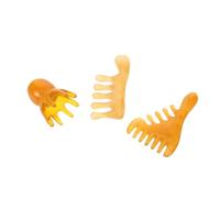 Beaupretty Peigne de Massage Gua Sha en Résine de Cire D’abeille 3 Pièces - Mini Masseur Tête de Pieuvre, Peigne Méridien Chinois à Poignée, Outil Soins Beauté pour Cuir Chevelu et
