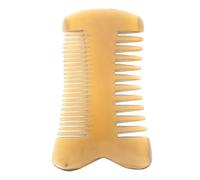 Beaupretty Peigne double face dent bien anti dame statique peigne en corne de vache planche à raser peigne de poche en corne peigne de massage peigne fin cornes Olive Green