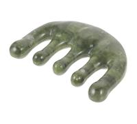 Beaupretty Peigne Jade Vert pour Massage Démêlant sans Multifonction pour Types de Cheveux et Portable Soin Apaisant