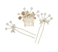 Beaupretty Peigne Mariage Fleur Perles et Accessoire Cheveux de Mariée Élégant Insert Floral Délicat pour Coiffure Nuptiale Bijoux Cheveux pour Mariées et Demoiselles
