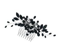 Beaupretty Peigne Mariée Cristal Noir Brillant Accessoire Cheveux Mariage Élégant Bridal Hair Comb