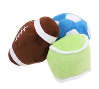 Beaupretty Peluche Interactif pour Chiots et Chats Balle de Football Mini Douce et Résistante Sportives pour Activité Intérieure et Entraînement
