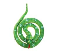 Beaupretty Peluche Serpent Réaliste Peluche Doux pour Farces Accessoire Halloween et Jeu de Rôle Remplissage de Panier et Décoration Fête Vert Moyen