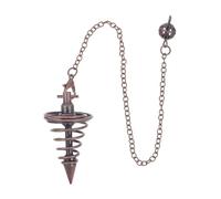 Beaupretty Pendentif Décoratif Cône en Métal Creux Spiralé, Chaîne de Pendule en Métal, Accessoire de Bijouterie pour Divination, Design Antique Couleur Cuivre, Bijou pour Femmes