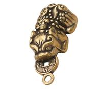 Beaupretty Pendentif Porte-clés en Laiton de Kylin, Ornement Décoratif Courageux Vintage, Accessoire Porte-clés Lucky pour Fortune et Protection, Présent Symbolique pour Fêtes