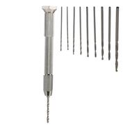 Beaupretty Perceuse à Main de Précision en Acier Argenté, Mini Forets Faciles à Utiliser Tourner, pour Modélisme et Travail du Bois