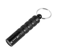 Beaupretty Perforateur à Cigares Portable en Acier Inoxydable avec Porte-clés, Accessoire pour Cigare Noir, Outil Manuel de Coupe Précise, Texture Antidérapante, pour Usage Quotidien