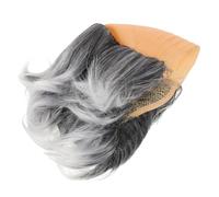 Beaupretty Perruque Chauve Grise pour Homme Perruque Déguisement Savant Calotte Chauve Réaliste Accessoire Cosplay Halloween Facile à Porter et Nettoyer