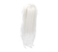 Beaupretty Perruque Cosplay Homme Longue Cheveux Droits Haute Température Costume Hanfu pour Halloween et Événements Spéciaux Couleur Blanche