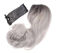 Beaupretty Perruque Cosplay Longue Ondulée Couleur Noire Ombrée Grise Bouclée Pour Femme Style Lolita Anime